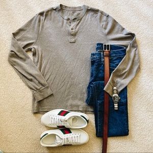 Men’s Utility Knit Cotton Henley